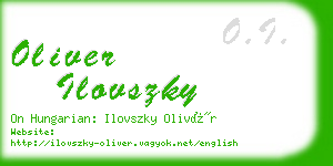 oliver ilovszky business card